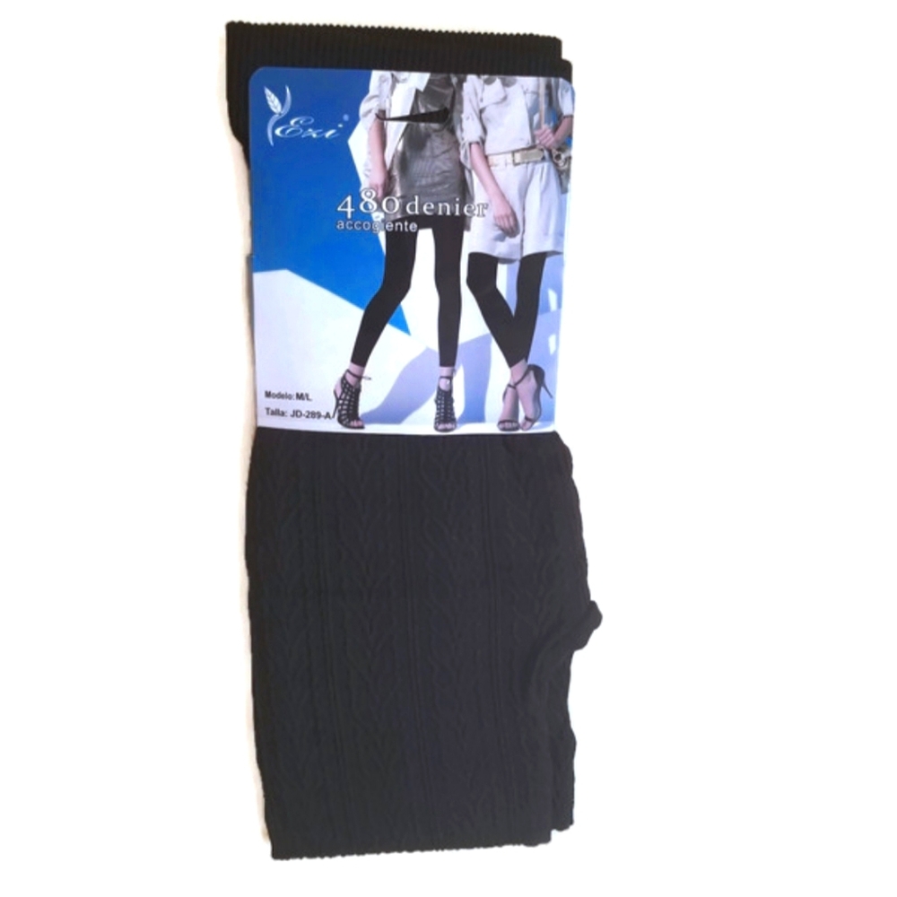 NWT Exi Black Winter Leggings Size M/L